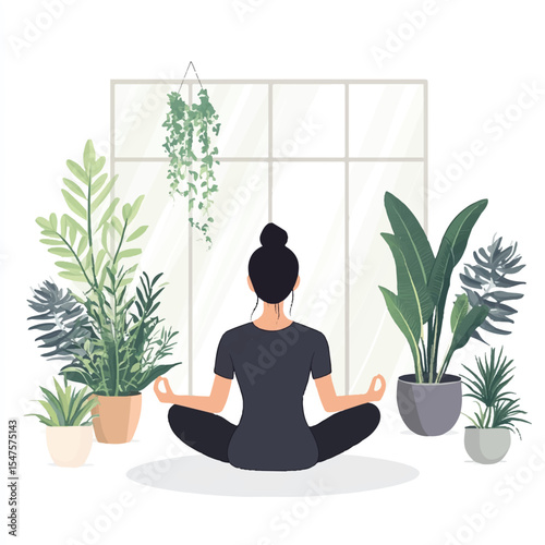 a person meditating in a tranquile