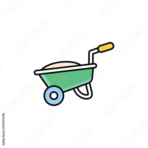 Wheelbarrow  Icon vector