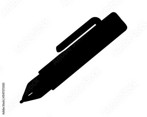 Pen silhouette vector, black pen vector