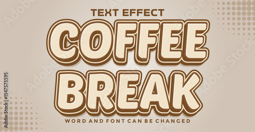 Coffee break editable text effect