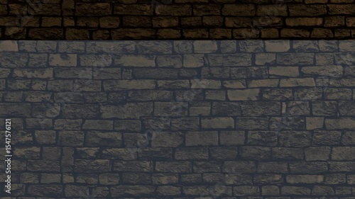 Dynamic two-tone architectural wall texture showcasing a blend of rugged stone blocks and a contrasting dark upper section, ideal for rustic or modern design backgrounds