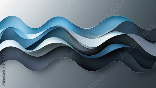 Clean Modern Abstract Blue Wave Background