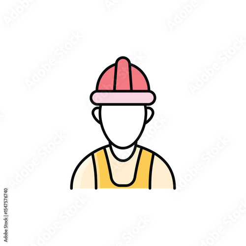 Construction Worker  Icon vector
