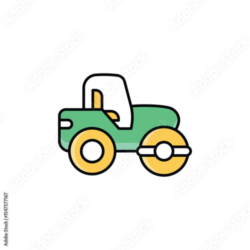 Asphalt Roller Icon vector