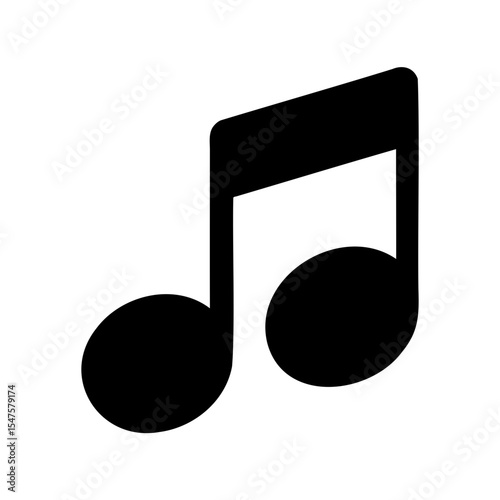 Music note icon silhouette vector, Musical notes icon. musical notes Symbol 