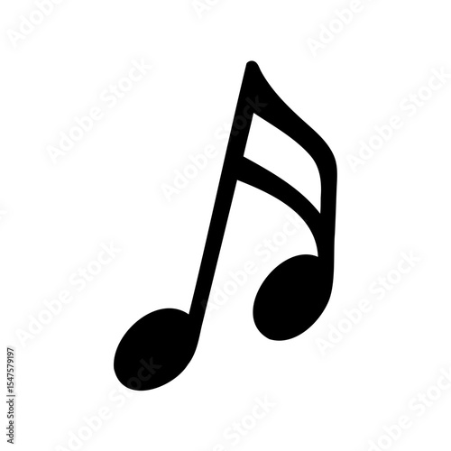 Music note icon silhouette vector, Musical notes icon. musical notes Symbol 