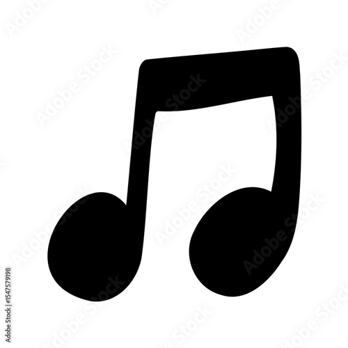 Music note icon silhouette vector, Musical notes icon. musical notes Symbol 