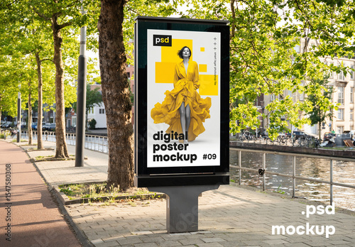 Digital city poster stand