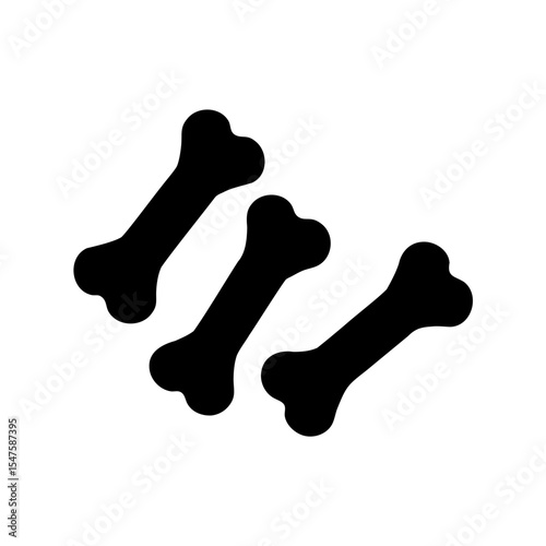 Dog bone silhouette, Dog bone vector illustration, Dog bone icon clipart
