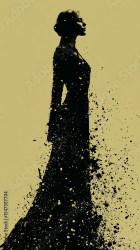 Futuristic and Abstract Figure Silhouettes