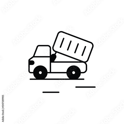 Construction Truck  Icon vector