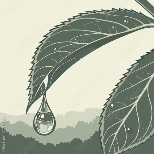 vector illustration of an olive tree