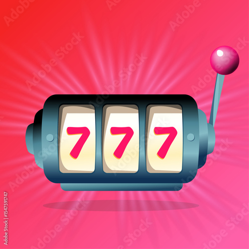 casino slot machine jackpot slot rich flat design on a bright background