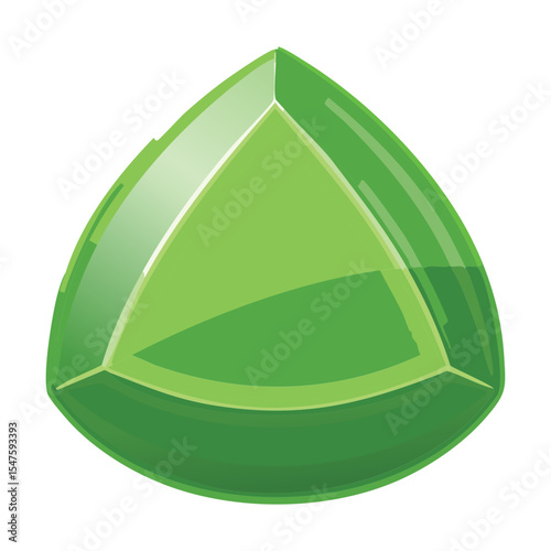 Green Triangular Gemstone Precious Emerald Jewel