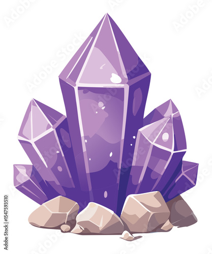 Raw Purple Crystals Healing Gemstone Formation