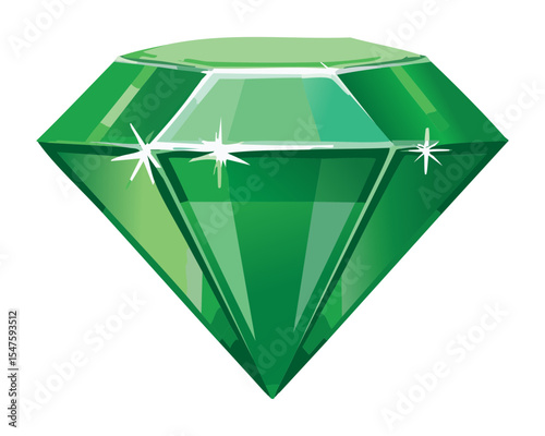 Emerald Green Diamond Precious Gemstone Jewel