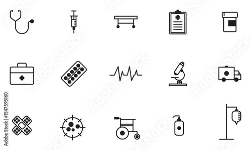 set of health and medical icons
