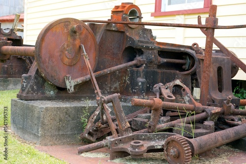 Photography Old Abandoned Rusty Steam Engine in Disrepair