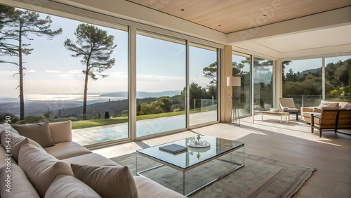 Modern living room design with panoramic windows and stunning views interior design ideas inspiration