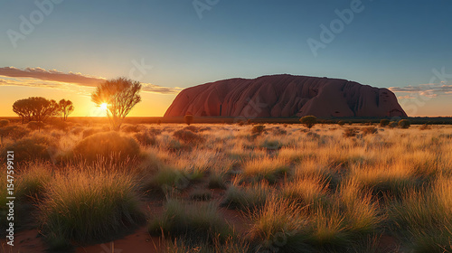 The majestic Uluru also known as Ayers rock during sunset (1)