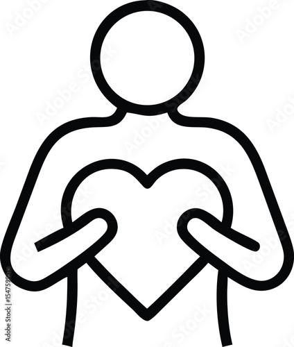 holding heart icon