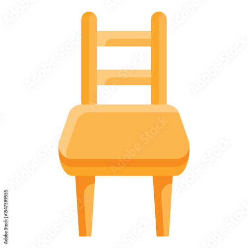 Chair furniture flat icon