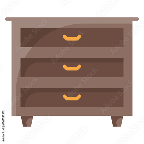 Drawers furniture flat icon