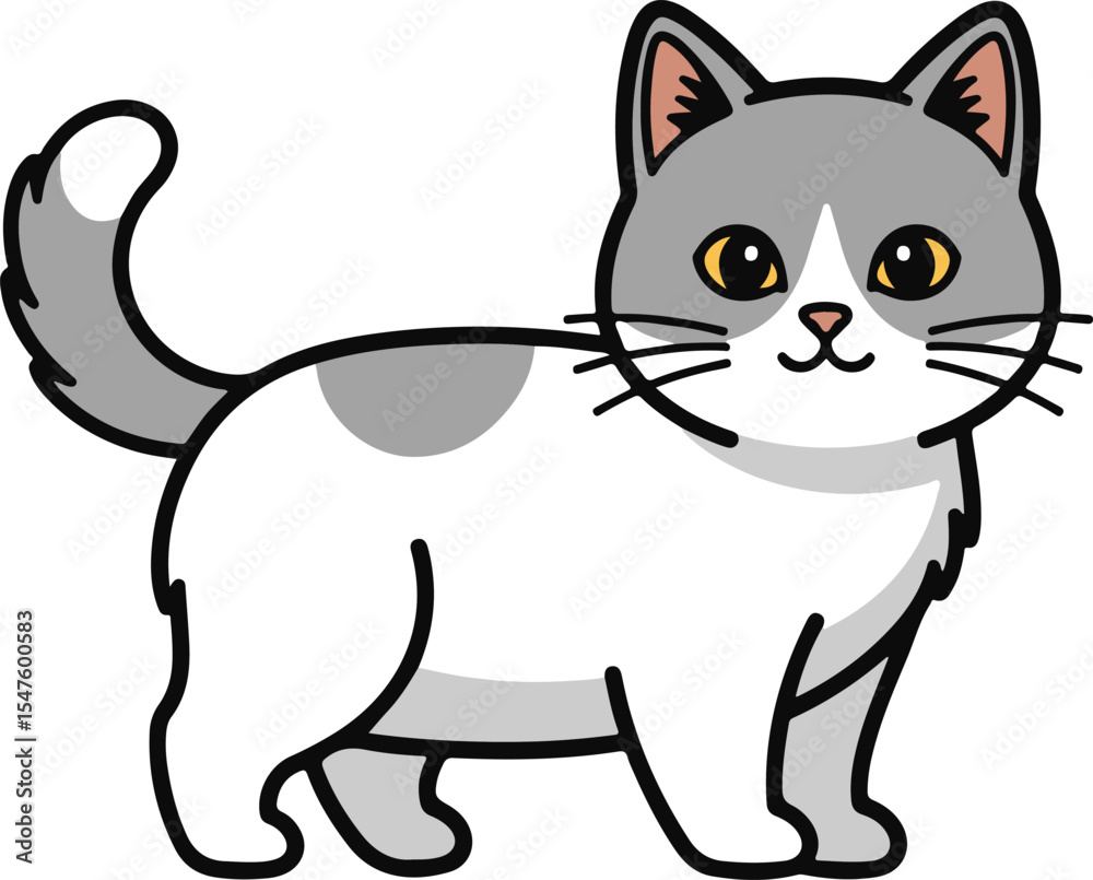 Obraz premium black cat cartoon