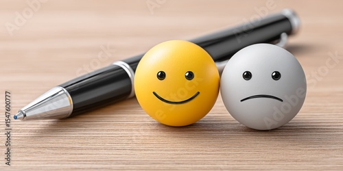 A feedback card with only smiley and sad face icons, smiley selected