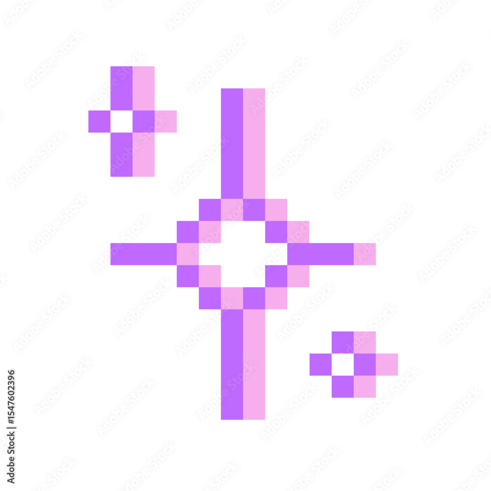 Obraz premium purple sparkle pixel icon