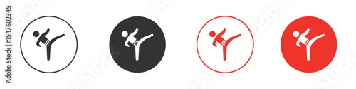 Taekwondo icon design, logo, app, UI. Vector illustration, EPS