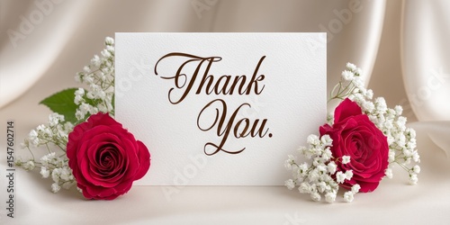 A thank-you card sent from a business to a happy client