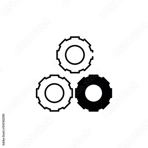 Gear icon design with white background stock illustration