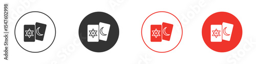 Tarot icon design, logo, app, UI. Vector illustration, EPS