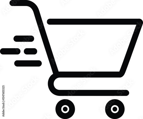Fast and Reliable Online Shopping Cart Icon  Streamlined Design for E-commerce Websites and Applications