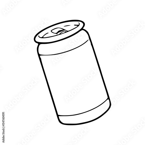 stylish soda can outline icon