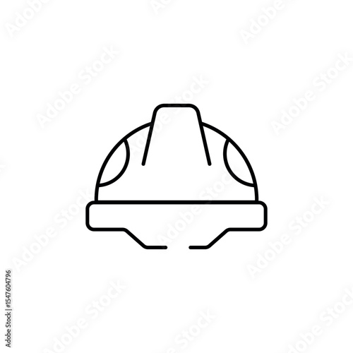 Hard hat icon design with white background stock illustration
