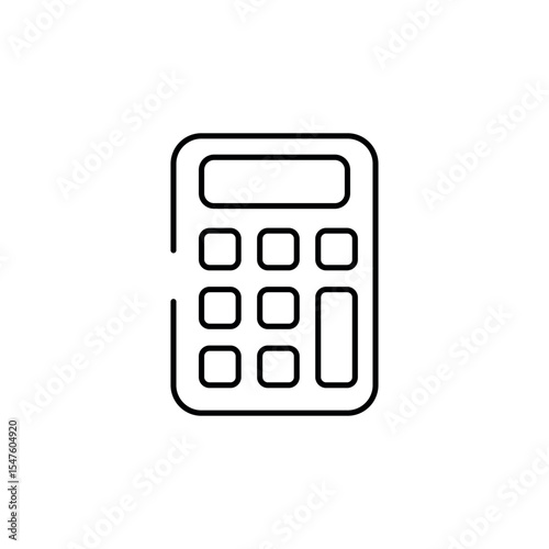 Calculator icon design with white background stock illustration