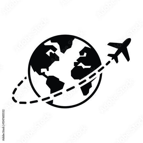 Globe-Trotting Dream: The image captures the essence of exploration, wanderlust, and the joy of global discovery as a symbolic representation of the world in a monochromatic style.