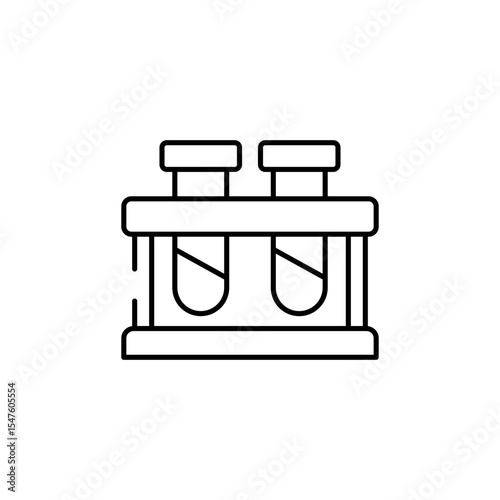 Test tube icon design with white background stock illustration