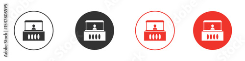 Ticket office icon design, logo, app, UI. Vector illustration, EPS