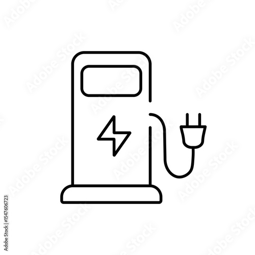 Linear ecology icon. Environment, renewable natural energy. Vector illustration.
