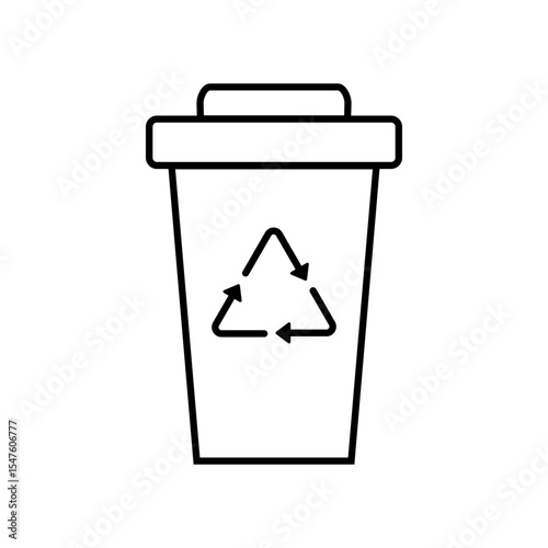 Ecology linear icon. Environment, waste cleaning and recycling, Sustainability, renewable natural energy. Vector illustration.
