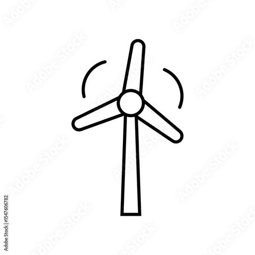 Linear ecology icon. Environment, renewable natural energy. Vector illustration.
