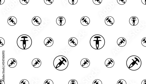 Bumper Retainer Clip Icon Seamless Pattern M_2201002