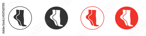 Tiptoe feet icon design, logo, app, UI. Vector illustration, EPS