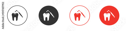 Tooth filling icon design, logo, app, UI. Vector illustration, EPS
