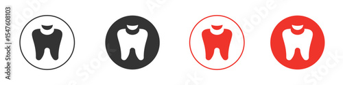 Tooth filling icon design, logo, app, UI. Vector illustration, EPS
