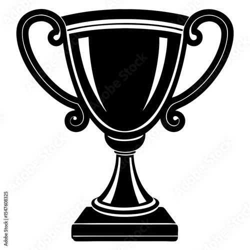 Trophy Cup Silhouette Vector Icon