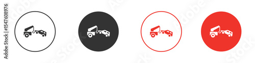 Towed car icon design, logo, app, UI. Vector illustration, EPS